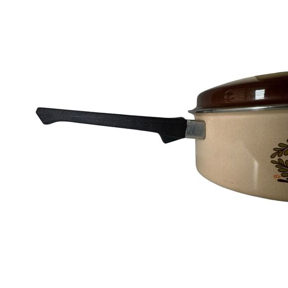 Vintage Sears Merry Mushroom Pot Enamelware Sauce Pan Mod 1970s With Lid Read - Picture 8 of 16